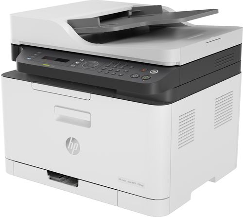 HP Color Laser MFP 179fnw - Impresora multifunción - color - laser - A4 (210 x 297 mm) (original) - A4/Letter (material) - hasta 18 ppm (copiando) - hasta 18 ppm (impresión) - 150 hojas - 33.6 Kbps - USB 2.0, LAN, Wi-Fi(n). 1 año de garantía.