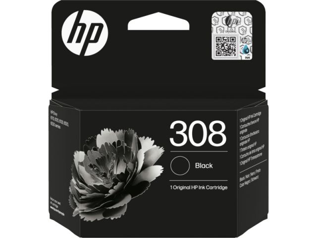 Nº 308 Negro HP 308 para Envy 6110e All-in-One; Envy 6120e All-in-One; Envy 6122e All-in-One; Envy 6130e All-in-One; Envy 6132e All-in-One; Envy 6520e All-in-One; Envy 6530e All-in-One; Envy 6532e All-in-One. 0,160K