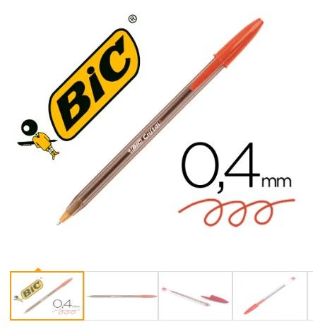 8373619  / BOLIGRAFO BIC CRISTAL ORIGINAL TINTA ROJA UNIDAD