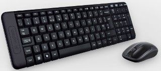 LOGITECH TECLADO + RATON MK220 optico wireless Negro