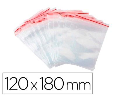 BOLSA PLASTICO AUTOCIERRE Q-CONNECT 120X180 MM PAQUETE DE 100 UNIDADES