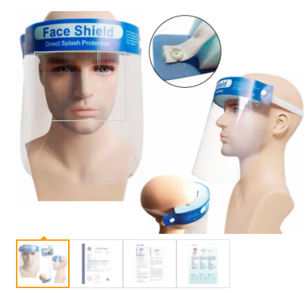 1333076 / MASKPROT / 159438 MASCARA PROTECTORA FACIAL 33X22 CM TRANSPARENTE #COVID